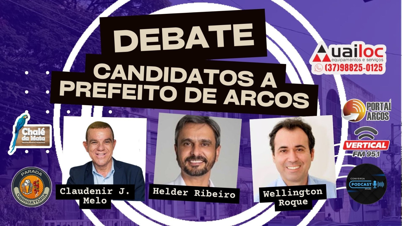 Eleições 2024: Debate dos Candidatos à Prefeitura de Arcos